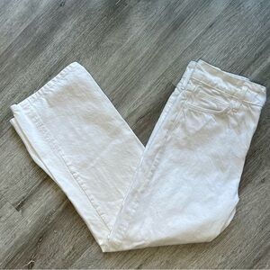 Reformation white wide leg jeans size 26/27